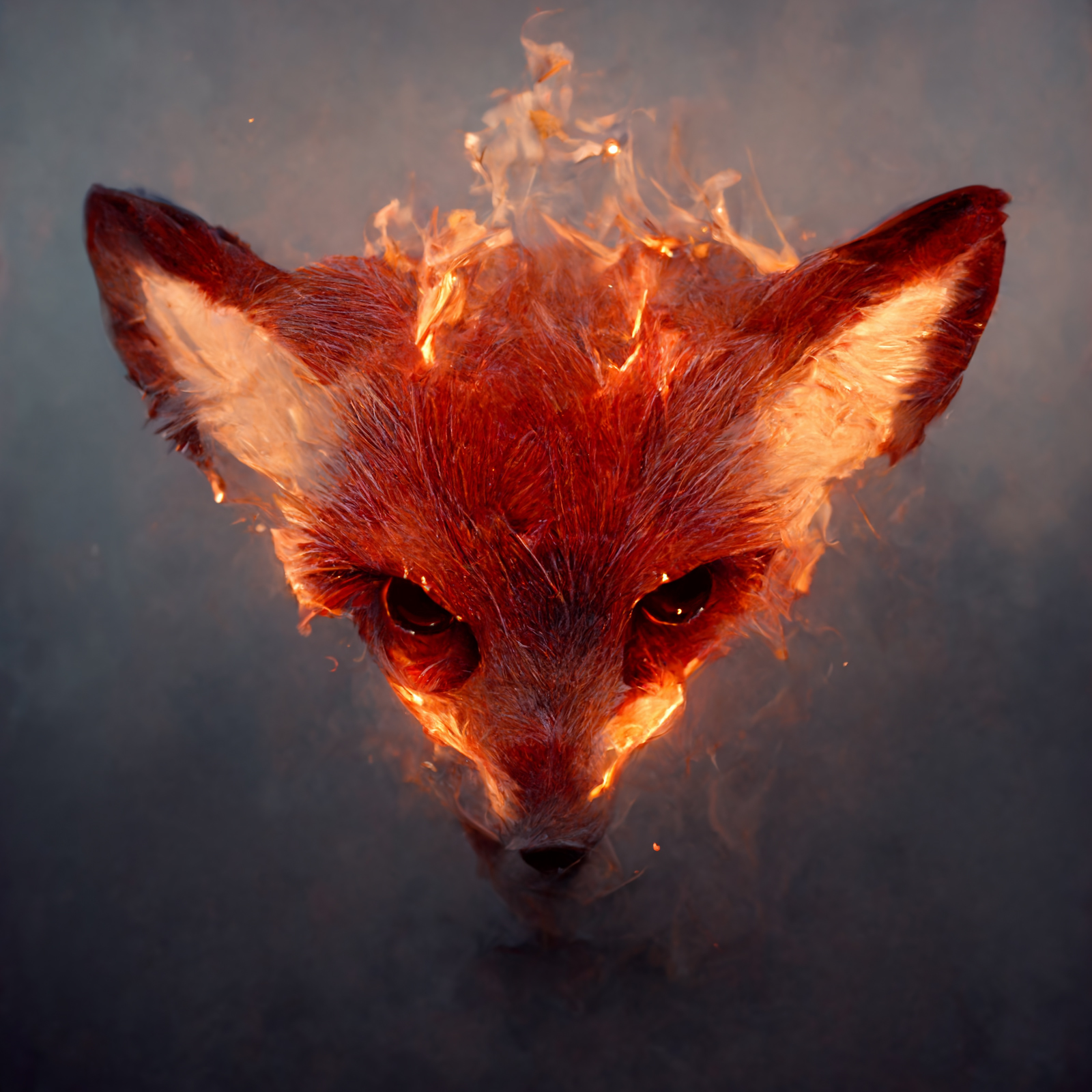 Burning fox